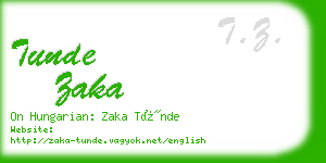 tunde zaka business card